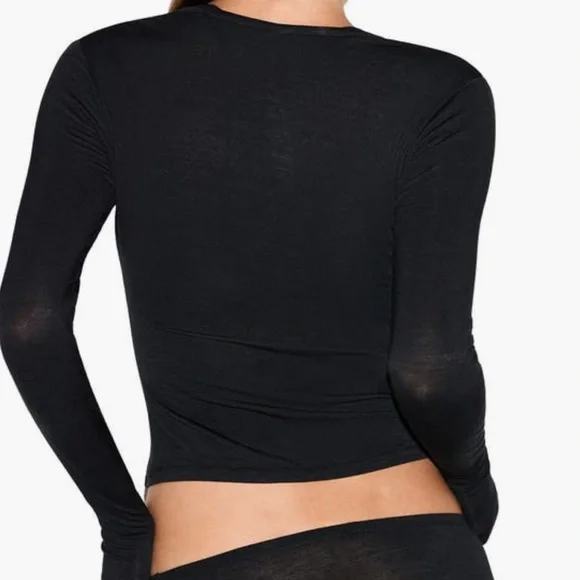 SKIMS Sheer Modal Cardigan | Onyx | Size XS - Picture 7 of 12